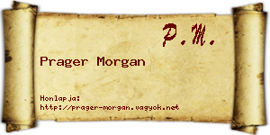 Prager Morgan névjegykártya